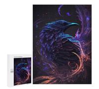 500 PCS Rompecabezas para Adolescentes Galaxy Raven Crow Bird Rompecabezas para Adultos Juegos Relajantes Que Mejoran La Memoria Actividades Divertidas En Casa 500 PCS