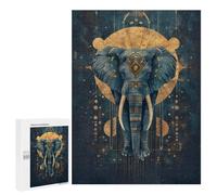 500 PCS Rompecabezas para Adolescentes Geometric Elephant Juegos Familiares De Rompecabezas para Adultos Que Mejoran La Memoria Ayudan A Ejercitar El Cerebro 500 PCS
