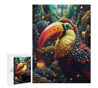 500 PCS Rompecabezas para Adolescentes Glowing Toucan Bird Rompecabezas para Adultos Regalos De Cumpleaños Juego Familiar Apto para Personas De 14 Años En Adelante 500 PCS