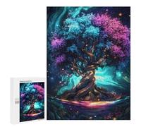 500 PCS Rompecabezas para Adolescentes Glowing Tree of Life Juegos Familiares De Rompecabezas para Adultos Que Mejoran La Memoria Ayudan A Ejercitar El Cerebro 500 PCS