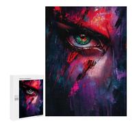 500 PCS Rompecabezas para Adolescentes Green Eye with Red Streaks Rompecabezas para Adultos Juegos Relajantes Mejora La Memoria Interacción Entre Padres E Hijos 500 PCS