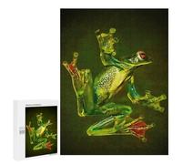 500 PCS Rompecabezas para Adolescentes Green Frog Rompecabezas para Adultos Juegos Familiares Mejora La Memoria Regalos para Amigos Y Familiares 500 PCS