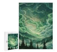 500 PCS Rompecabezas para Adolescentes Green Sky Mountain Landscape Rompecabezas para Adultos, Decoración De Pared, Corte De Precisión, Cumpleaños