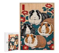 500 PCS Rompecabezas para Adolescentes Guinea Pigs in Japanese Style Juegos Familiares De Rompecabezas para Adultos Que Mejoran La Memoria Ayudan A Ejercitar El Cerebro 500 PCS