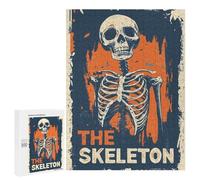 500 PCS Rompecabezas para Adolescentes Halloween The Skeleton Rompecabezas para Adultos Juegos Relajantes Mejora La Memoria Interacción Entre Padres E Hijos 500 PCS