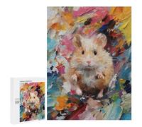 500 PCS Rompecabezas para Adolescentes Hamster in Paint Bird View Rompecabezas para Adultos Juegos Familiares Mejora La Memoria Regalos para Amigos Y Familiares 500 PCS