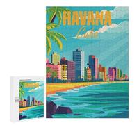 500 PCS Rompecabezas para Adolescentes Havana Cuba Minimal Rompecabezas para Adultos Juegos Relajantes Que Mejoran La Memoria Actividades Divertidas En Casa 500 PCS
