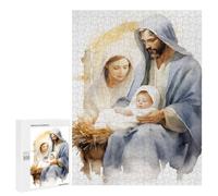 500 PCS Rompecabezas para Adolescentes Holy Family Painting - Nativity Scene Rompecabezas para Adultos Juegos Familiares Mejora La Memoria Regalos para Amigos Y Familiares 500 PCS