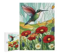 500 PCS Rompecabezas para Adolescentes Hummingbird in Flower Garden Rompecabezas para Adultos Juegos De Relajación Decoración De Pared Ayuda A Ejercitar El Cerebro 500 PCS