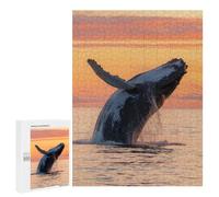 500 PCS Rompecabezas para Adolescentes Humpback Whale Breaching Sunset Rompecabezas Juegos Relajantes Desafío Difícil Desafiante De Completar 500 PCS