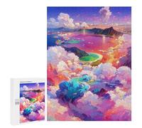 500 PCS Rompecabezas para Adolescentes Island Paradise Beyond The Clouds Rompecabezas para Adultos Juego Práctico Desafío Difícil Cumpleaños Y Navidad 500 PCS