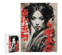 500 PCS Rompecabezas para Adolescentes Japan Geisha Girl Rompecabezas para Adultos Juegos Relajantes Mejora La Memoria Interacción Entre Padres E Hijos 500 PCS