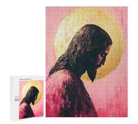 500 PCS Rompecabezas para Adolescentes Jesus Golden Sun Rompecabezas para Adultos Juguetes Antiestrés Desafío Difícil Cumpleaños