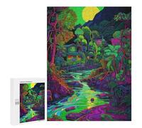 500 PCS Rompecabezas para Adolescentes Jungle Glow Vibrant Forest Scene Rompecabezas para Adultos Juegos Familiares Regalo De Cumpleaños Diversión En Casa Actividades, 500 PCS