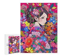 500 PCS Rompecabezas para Adolescentes Kimono Girl Kawaii Anime Rompecabezas para Adultos Juegos Familiares Mejora La Memoria Regalos para Amigos Y Familiares 500 PCS