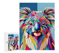 500 PCS Rompecabezas para Adolescentes Koala WPAP Pop Art Rompecabezas Juegos Relajantes Desafío Difícil Desafiante De Completar 500 PCS