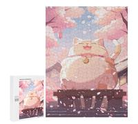 500 PCS Rompecabezas para Adolescentes Laughing Kawaii Cat Japan Rompecabezas para Adultos Juegos Relajantes Mejora La Memoria Interacción Entre Padres E Hijos 500 PCS