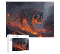 500 PCS Rompecabezas para Adolescentes Lava Tiger Fantasy Artwork Rompecabezas para Adultos Juguetes Antiestrés Regalo De Cumpleaños Regalo De Cumpleaños, Regalos, 500 PCS
