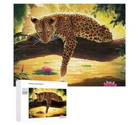 500 PCS Rompecabezas para Adolescentes Leopard in Tropical Paradise Rompecabezas para Adultos Juguetes Antiestrés Regalo De Cumpleaños Regalo De Cumpleaños, Regalos, 500 PCS