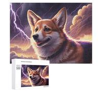 500 PCS Rompecabezas para Adolescentes Lightning Storm Corgi Adventure -5 Rompecabezas para Adultos Juego Práctico Montaje De Patrones Cumpleaños Y Navidad 500 PCS