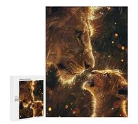 500 PCS Rompecabezas para Adolescentes Lion and Cub Rompecabezas para Adultos Juegos Familiares Mejora La Memoria Regalos para Amigos Y Familiares 500 PCS
