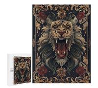 500 PCS Rompecabezas para Adolescentes Lion Head Rompecabezas para Adultos Juegos Familiares Mejora La Memoria Regalos para Amigos Y Familiares 500 PCS