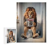 500 PCS Rompecabezas para Adolescentes Lion in The Bathroom Rompecabezas para Adultos Juegos Familiares Desafío Difícil Ayuda A Ejercitar El Cerebro 500 PCS