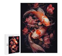 500 PCS Rompecabezas para Adolescentes Lucky Koi Fish Rompecabezas para Adultos Regalos De Cumpleaños Juego Familiar Apto para Personas De 14 Años En Adelante 500 PCS