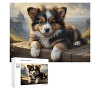 500 PCS Rompecabezas para Adolescentes Magical Castle Puppy Scene Rompecabezas para Adolescentes Juguetes Antiestrés Vacaciones En Casa Matar El Tiempo Desafío Educativo 500 PCS