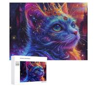 500 PCS Rompecabezas para Adolescentes Magical Fantasy Cat Artwork -5 Rompecabezas para Adultos Juego De Ingenio Regalos para Mujeres Cumpleaños Y Navidad 500 PCS