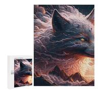 500 PCS Rompecabezas para Adolescentes Magical Fox in Stormy Sky Rompecabezas para Adultos, Decoración De Pared, Corte De Precisión, Cumpleaños