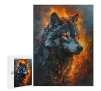 500 PCS Rompecabezas para Adolescentes Majestic Gray Wolf Rompecabezas para Adultos Juegos Familiares Desafío Difícil Ayuda A Ejercitar El Cerebro 500 PCS