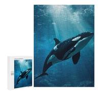 500 PCS Rompecabezas para Adolescentes Majestic Orca Whale Killer Rompecabezas Juegos Relajantes Desafío Difícil Desafiante De Completar 500 PCS