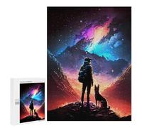 500 PCS Rompecabezas para Adolescentes Man and His Dog Universe Juegos Familiares De Rompecabezas para Adultos Que Mejoran La Memoria Ayudan A Ejercitar El Cerebro 500 PCS