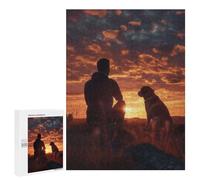 500 PCS Rompecabezas para Adolescentes Man with His Dog In Mind Juegos Familiares De Rompecabezas para Adultos Que Mejoran La Memoria Ayudan A Ejercitar El Cerebro 500 PCS