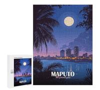 500 PCS Rompecabezas para Adolescentes Maputo Mozambique Cityscape at Night Rompecabezas para Adultos Juego Práctico Difícil Interacción Entre Padres E Hijos 500 PCS