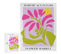 500 PCS Rompecabezas para Adolescentes Marche Aux Fleurs Print Rompecabezas para Adolescentes Desafío Difícil Desafío Educativo Diversión Familiar Y Noche De Juegos 500 PCS