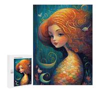 500 PCS Rompecabezas para Adolescentes Mermaid Enchanted Isle Rompecabezas para Adultos Juegos Familiares Mejora La Memoria Regalos para Amigos Y Familiares 500 PCS