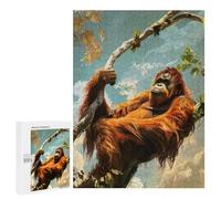 500 PCS Rompecabezas para Adolescentes Monkey Rompecabezas para Adultos Juego Práctico Montaje De Patrones Cumpleaños Y Navidad 500 PCS