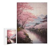 500 PCS Rompecabezas para Adolescentes Mount Fuji in Bloom Rompecabezas para Adultos Juegos Familiares Mejora La Memoria Regalos para Amigos Y Familiares 500 PCS