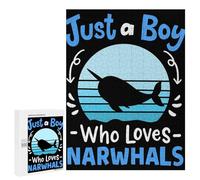 500 PCS Rompecabezas para Adolescentes Narwhals Whales Narwhal Lo Rompecabezas para Adultos Juego Práctico Difícil Interacción Entre Padres E Hijos 500 PCS