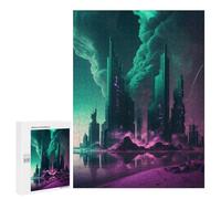 500 PCS Rompecabezas para Adolescentes Neon Cityscape Future Metropolis -2 Rompecabezas para Adultos Juegos Familiares Desafío Difícil Ayuda A Ejercitar El Cerebro 500 PCS