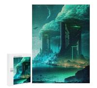 500 PCS Rompecabezas para Adolescentes Neon Cityscape Future Metropolis Rompecabezas para Adultos Juegos Familiares Desafío Difícil Ayuda A Ejercitar El Cerebro 500 PCS