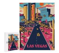 500 PCS Rompecabezas para Adolescentes Neon Vegas Strip Rompecabezas para Adultos Regalos De Cumpleaños Juego Familiar Apto para Personas De 14 Años En Adelante 500 PCS