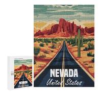 500 PCS Rompecabezas para Adolescentes Nevada Desert Road Rompecabezas para Adultos Juegos Relajantes Que Mejoran La Memoria Actividades Divertidas En Casa 500 PCS