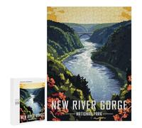 500 PCS Rompecabezas para Adolescentes New River Gorge National Park Rompecabezas para Adultos Juguetes Antiestrés Decoración De Pared Diversión Actividades En Casa, 500 PCS