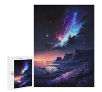 500 PCS Rompecabezas para Adolescentes Night Sky with Shooting Stars Juegos Familiares De Rompecabezas para Adultos Que Mejoran La Memoria Ayudan A Ejercitar El Cerebro 500 PCS