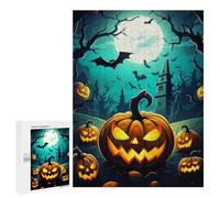 500 PCS Rompecabezas para Adolescentes Nightmare Spooky Pumpkins Rompecabezas para Adultos Juego Práctico Difícil Interacción Entre Padres E Hijos 500 PCS