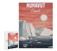 500 PCS Rompecabezas para Adolescentes Nunavut Canada Landscape Rompecabezas para Adultos Juguetes Antiestrés Decoración De Pared Diversión Actividades En Casa, 500 PCS