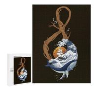 500 PCS Rompecabezas para Adolescentes Ocean Symphony Treble Clef Brown Rompecabezas Juegos Relajantes Desafío Difícil Desafiante De Completar 500 PCS